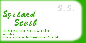 szilard steib business card